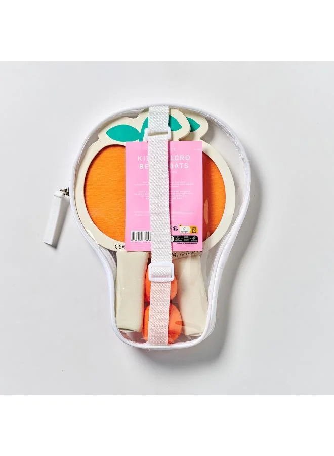 SUNNY LIFE Kids Velcro Beach Bats Poppy the Peach Multi